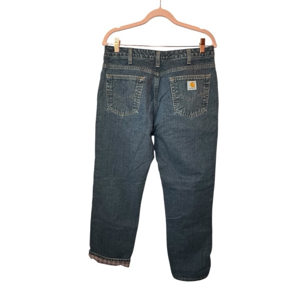 CARHARTT Blue Insulated Original Fit Straight Jeans 8 - Picture 12 of 13